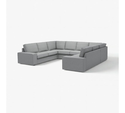 Sofa w kształcie litery U, 6-osob, Tibbleby beżowy/szary KIVIK 094.405.80