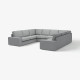 Sofa w kształcie litery U, 6-osob, Tibbleby beżowy/szary KIVIK 094.405.80