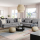 Sofa narożna, 6-osobowa, Tonerud szary SÖDERHAMN 094.520.78