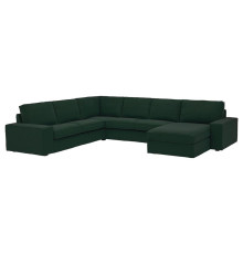 Narożna sofa 5o z szezl, Tallmyra ciemnozielony KIVIK 094.847.10