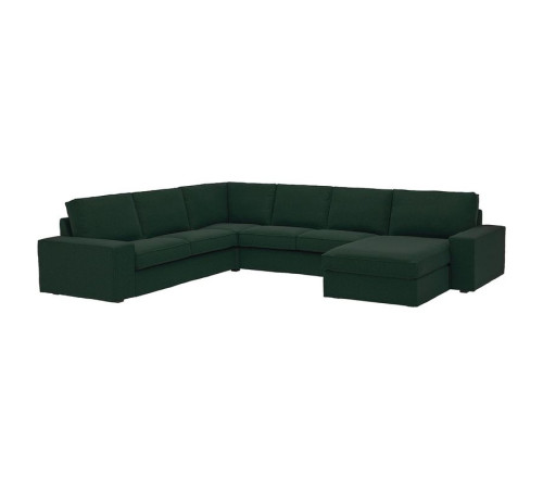 Narożna sofa 5o z szezl, Tallmyra ciemnozielony KIVIK 094.847.10