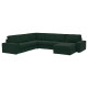 Narożna sofa 5o z szezl, Tallmyra ciemnozielony KIVIK 094.847.10