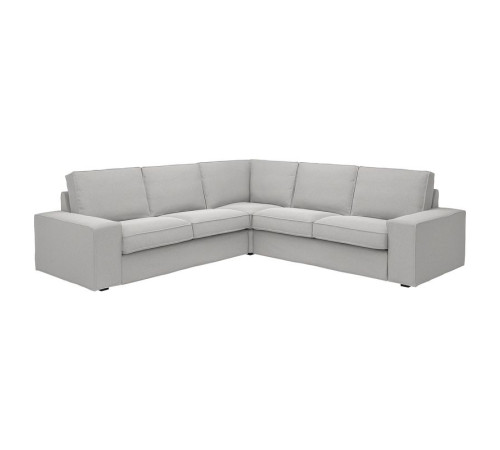 Sofa narożna 4-osobowa, Tallmyra biały/czarny KIVIK 094.847.29