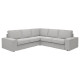 Sofa narożna 4-osobowa, Tallmyra biały/czarny KIVIK 094.847.29