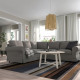 Sofa narożna 4-osobowa, Hakebo ciemnoszary EKTORP 095.089.85