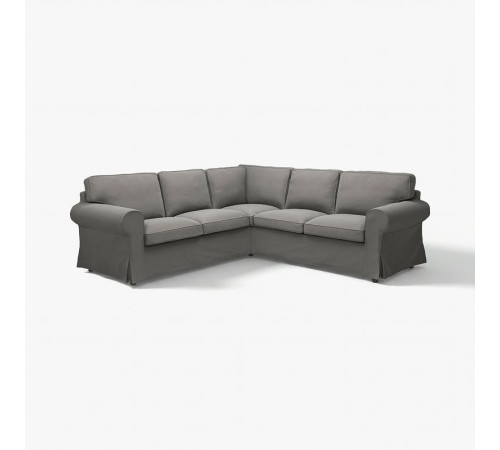 Sofa narożna 4-osobowa, Hakebo ciemnoszary EKTORP 095.089.85