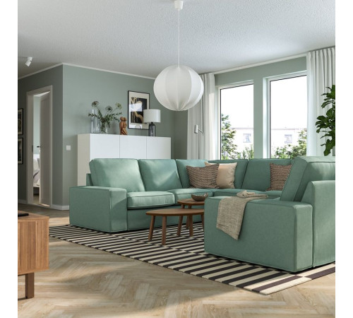 Sofa w kształcie litery U, 6-osob, Tallmyra jasnozielony KIVIK 095.276.58