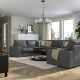 Sofa w kształcie lit U, 7-osobowa, Gunnared średnioszary KIVIK 095.276.96