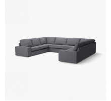 Sofa w kształcie lit U, 7-osobowa, Gunnared średnioszary KIVIK 095.276.96