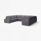 Sofa w kształcie lit U, 7-osobowa, Gunnared średnioszary KIVIK 095.276.96