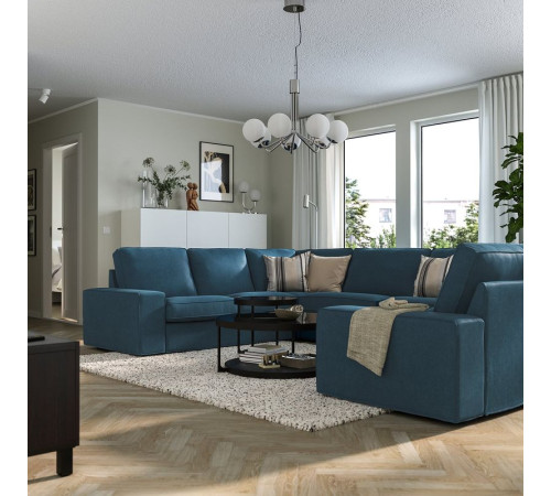 Sofa w kształcie lit U, 7-osobowa, Tallmyra niebieski KIVIK 095.277.00