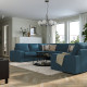 Sofa w kształcie lit U, 7-osobowa, Tallmyra niebieski KIVIK 095.277.00