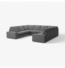 Sofa w kształcie litery U, 6-osob, Tallmyra średnioszary KIVIK 095.278.04