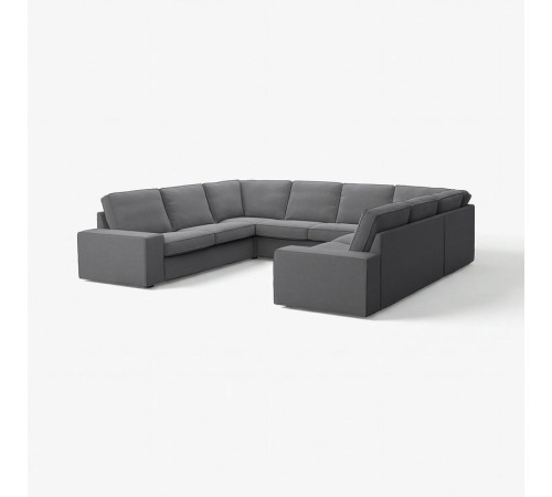 Sofa w kształcie litery U, 6-osob, Tallmyra średnioszary KIVIK 095.278.04