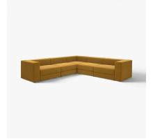 Sofa narożna modułowa, 6-osobowa, Samsala żółtobrązowy JÄTTEBO 096.081.93
