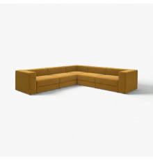 Sofa narożna modułowa, 6-osobowa, Samsala żółtobrązowy JÄTTEBO 096.081.93