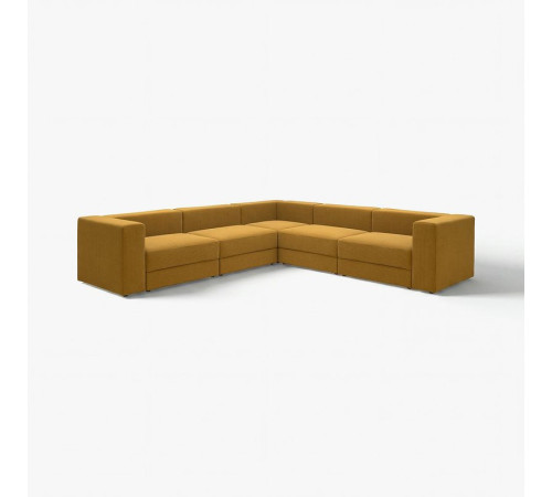 Sofa narożna modułowa, 6-osobowa, Samsala żółtobrązowy JÄTTEBO 096.081.93