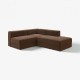 Modułowa sofa naroż 2,5 os z szezl, prawy/Samsala ciemnobrązowy JÄTTEBO 096.082.11