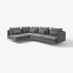 Sofa narożna 4-osobowa, z otwartym końcem/Johanneshov ciemnoszary SÖDERHAMN 096.220.52