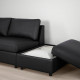 Sofa w kształcie litery U, 6-osob, z otwartym końcem/Grann/Bomstad czarny VIMLE 193.067.84