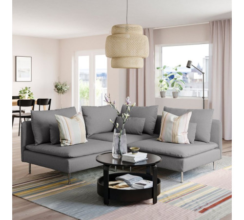 Sofa narożna 3-osobowa, Tonerud szary SÖDERHAMN 194.520.68