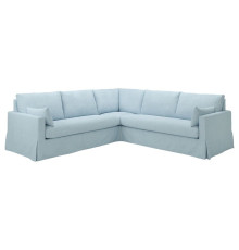 Sofa narożna 4-osobowa, Kilanda bladoniebieski HYLTARP 194.895.71