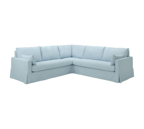 Sofa narożna 4-osobowa, Kilanda bladoniebieski HYLTARP 194.895.71