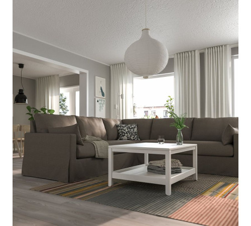 Sofa narożna 4-osobowa, Gransel szarobrązowy HYLTARP 195.148.20