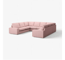 Sofa w kształcie litery U, 6-osob, Gunnared jasny różowy KIVIK 195.277.14
