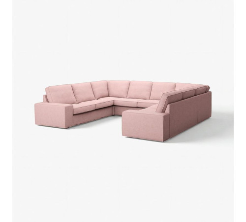 Sofa w kształcie litery U, 6-osob, Gunnared jasny różowy KIVIK 195.277.14