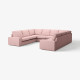 Sofa w kształcie litery U, 6-osob, Gunnared jasny różowy KIVIK 195.277.14