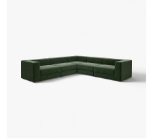 Sofa narożna modułowa, 6-osobowa, Johanneshov ciemnozielony JÄTTEBO 196.082.01
