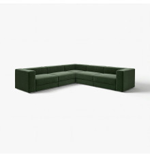 Sofa narożna modułowa, 6-osobowa, Johanneshov ciemnozielony JÄTTEBO 196.082.01