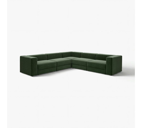 Sofa narożna modułowa, 6-osobowa, Johanneshov ciemnozielony JÄTTEBO 196.082.01