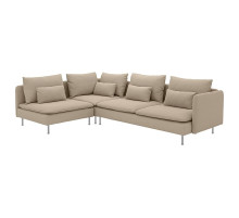 Sofa narożna 4-osobowa, z otwartym końcem/Kelinge beżowy SÖDERHAMN 196.220.42