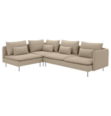 Sofa narożna 4-osobowa, z otwartym końcem/Kelinge beżowy SÖDERHAMN 196.220.42