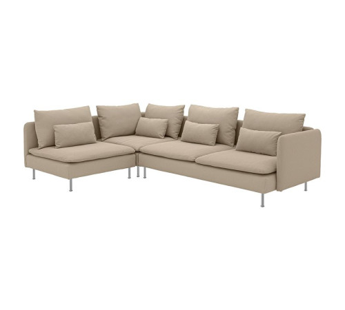 Sofa narożna 4-osobowa, z otwartym końcem/Kelinge beżowy SÖDERHAMN 196.220.42