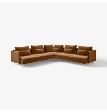 Sofa narożna, 6-osobowa, Alhamn ciemny żółto-brązowy SÖDERHAMN 196.223.15