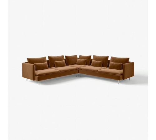 Sofa narożna, 6-osobowa, Alhamn ciemny żółto-brązowy SÖDERHAMN 196.223.15