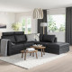 Sofa narożna 4-osobowa, z otwartym końcem z zagłówkiem/Grann/Bomstad czarny VIMLE 293.062.84