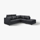 Sofa narożna 4-osobowa, z otwartym końcem z zagłówkiem/Grann/Bomstad czarny VIMLE 293.062.84