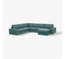 Narożna sofa 5o z szezl, Kelinge szaroturkusowy KIVIK 294.430.21