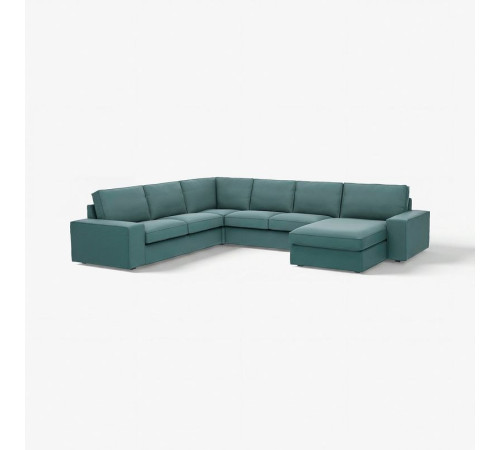 Narożna sofa 5o z szezl, Kelinge szaroturkusowy KIVIK 294.430.21