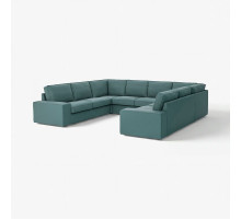 Sofa w kształcie litery U, 6-osob, Kelinge szaroturkusowy KIVIK 294.430.64
