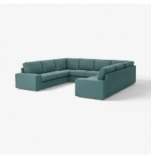 Sofa w kształcie litery U, 6-osob, Kelinge szaroturkusowy KIVIK 294.430.64