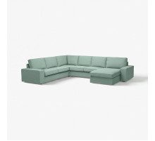 Narożna sofa 5o z szezl, Tallmyra jasnozielony KIVIK 294.847.09