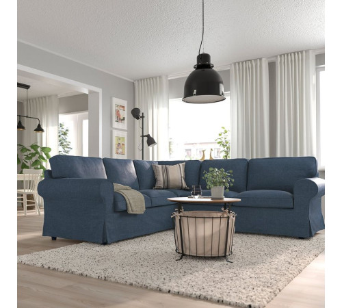 Sofa narożna 4-osobowa, Kilanda granatowy EKTORP 295.089.89