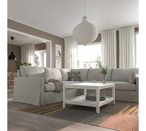 Sofa narożna 4-osobowa, Tallmyra biały/czarny HYLTARP 295.148.53