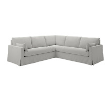 Sofa narożna 4-osobowa, Tallmyra biały/czarny HYLTARP 295.148.53