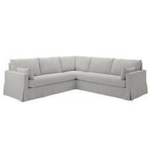 Sofa narożna 4-osobowa, Tallmyra biały/czarny HYLTARP 295.148.53